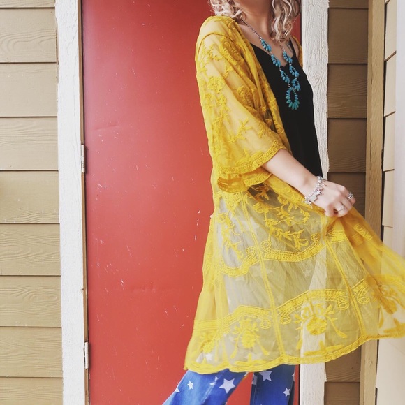 Emma & Grace Mellow Yellow Duster - Picture 1 of 3